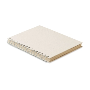 Carnet A5 80 feuilles en papier d'herbes - couverture carton personnalisable