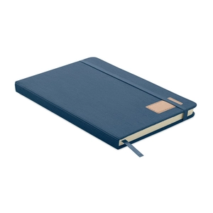 Carnet A5 avec couverture rigide en velours côtelé de polyester RPET  personnalisable