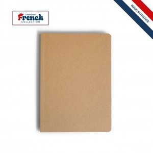 Carnet A5 dos carré collé fabrication française - couverture carton recyclé personnalisable