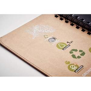 Carnet A5 en papier recolté de manière durable - Fabrication UE personnalisable