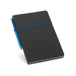 Carnet A5 en simili cuir DUMAS - avec support stylo personnalisable