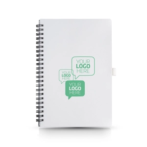 Carnet A5 Wire-o 140 pages lignées - avec porte stylo personnalisable