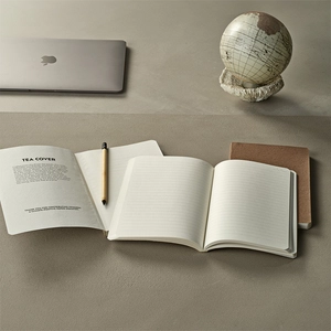 Carnet de notes A5 avec couverture coffee exclusive - 196 pages pointillées recyclées de 80g/m2 personnalisable