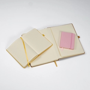 Carnet de notes A6 couverture rigide en papier recyclé - 196 feuilles papier ivoire 70g/m2 personnalisable
