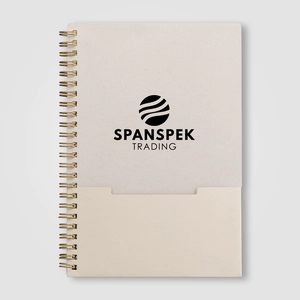 Carnet de poche FSC à reliure spirale verticale – A5 personnalisable
