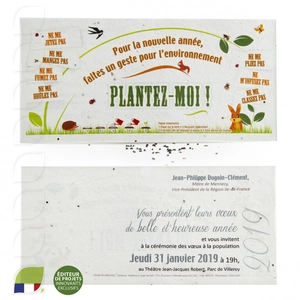 Carte italienne en papier de graine personnalisable