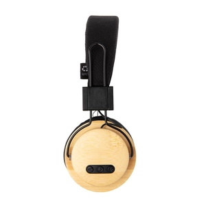 Casque audio Bluetooth 5.0 en bambou personnalisable