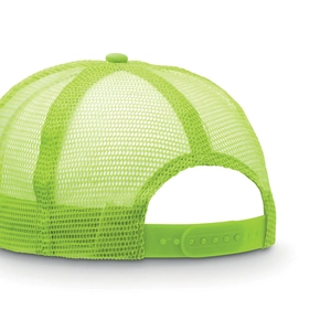 Casquette 5 pans en polyester avec filet coloré personnalisable