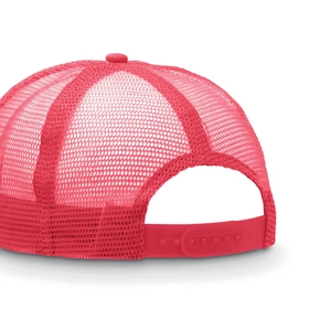 Casquette 5 pans en polyester avec filet coloré personnalisable