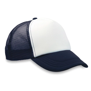 Casquette 5 pans en polyester avec filet coloré personnalisable