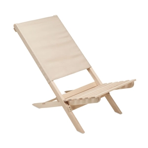 Chaise de plage pliable en bois - chaise longue assise basse personnalisable