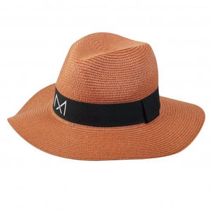 Chapeau de paille FEDORA ajustable avec lien de serrage personnalisable