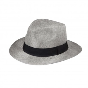 Chapeau de paille Panama DAYTON avec bandeau noir personnalisable