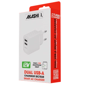 Chargeur secteur avec 2 port USB - charge rapide personnalisable