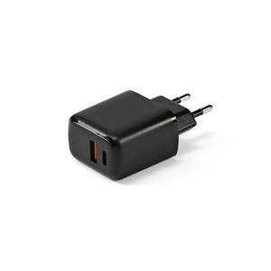 Chargeur secteur avec sortie USB type C et USB Type A - puissance 20W charge rapide personnalisable
