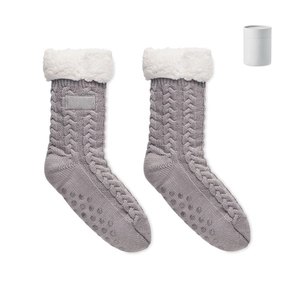 Chaussons chaussettes Noël en tricot avec picots antidérapants personnalisable