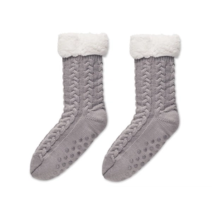 Chaussons chaussettes Noël en tricot avec picots antidérapants personnalisable