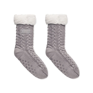 Chaussons chaussettes Noël en tricot avec picots antidérapants personnalisable