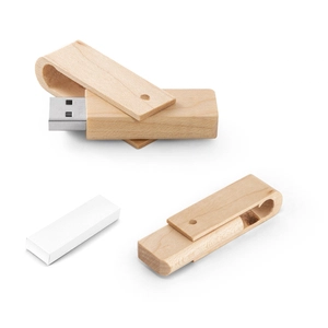 Clé USB pivotante en bois - capacité jusqu'à 32GB personnalisable