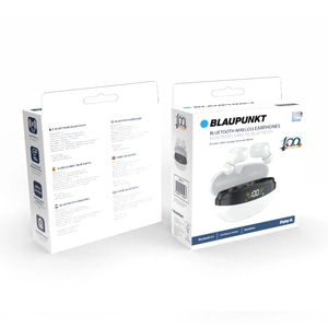 Ecouteurs Bluetooth BLAUPUNKT avec étui de chargement - indicateur charge personnalisable