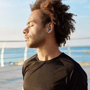 Ecouteurs Premium noirs semi-intra-auriculaires sans fil personnalisable