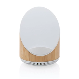 Enceinte 5W en bambou avec chargeur sans fil 15W personnalisable