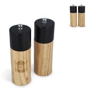 Ensemble de moulins à sel et à poivre en bois