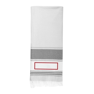 Fouta serviette bouclette - Rayures motif chevrons personnalisable