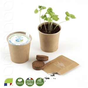 Gobelet en carton avec graines - kit de plantation personnalisable