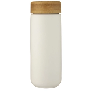 Gobelet en céramique avec couvercle bambou 300 ml personnalisable