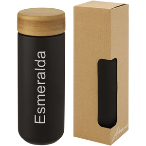 Gobelet en céramique avec couvercle bambou 300 ml personnalisable