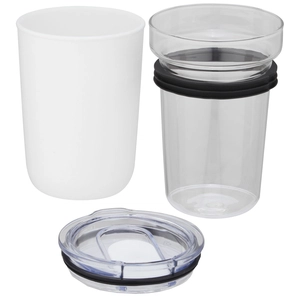 Gobelet en verre 420 ml avec revêtement en plastique recyclé personnalisable