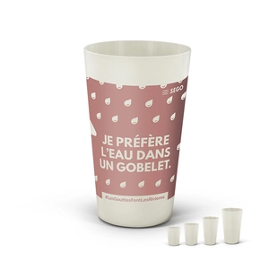 Gobelet réutilisable 60 cl en biocomposite - Fab France personnalisable