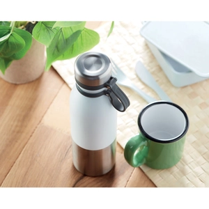 Gourde isotherme 600 ml avec finition poudrée - Double paroi personnalisable