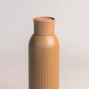 Gourde isotherme acier recyclé - 500 ml avec bouchon poussoir personnalisable