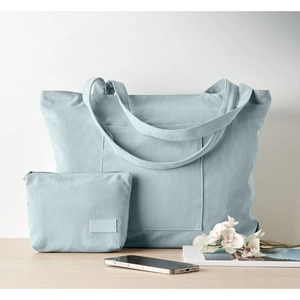 Grand sac shopping/de plage en velours côtelé de polyester personnalisable