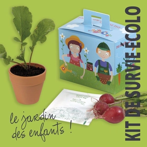 Kit de plantation mallette de jardinage avec pot et graines personnalisable