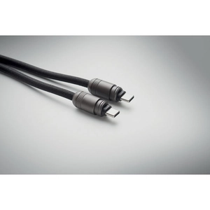 Lanyard câble de charge 60W type-C vers type-C en RPET personnalisable