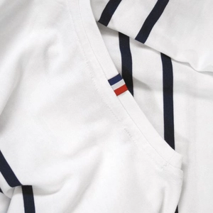 Marinière made in France avec puce tricolore - Pull 100% coton bio personnalisable