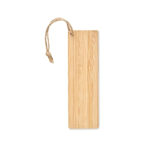 Marque page en bambou avec cordon en jute personnalisable