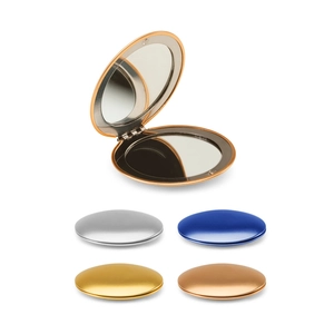 Miroir rond double face en aluminium avec fermeture magnétique