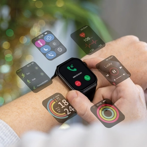 Montre connectée avec appel main libre bluetooth personnalisable