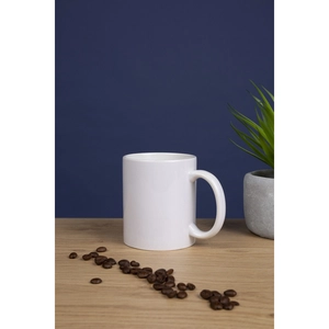 Mug 325 ml blanc brillant en céramique de haute qualité personnalisable