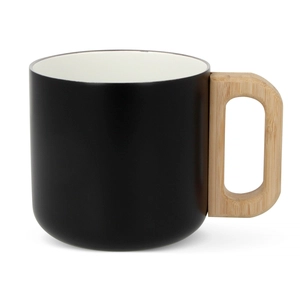 Mug 330ml en céramique et bambou - look design personnalisable