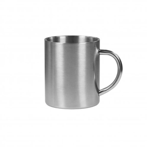 Mug 350ml - tasse argent en acier inoxydable personnalisable