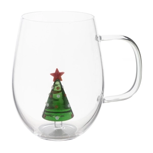 Mug de Noël 550 ml en verre borosilicate personnalisable