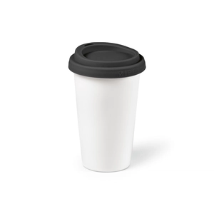 Mug en céramique 300 ml avec couvercle silicone - Tasse de voyage personnalisable