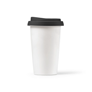 Mug en céramique 300 ml avec couvercle silicone - Tasse de voyage personnalisable