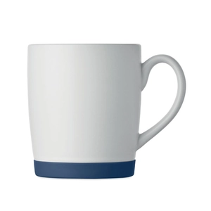 Mug en céramique avec finition blanche mate et base en silicone personnalisable