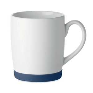 Mug en céramique avec finition blanche mate et base en silicone personnalisable